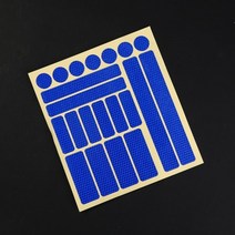 랩핑 데칼 범용 반사 경고 스티커 자전거 오토바이 트럭 자동차 야간 안전 운전 벌집 스트립 테이프 표지판, 03 blue