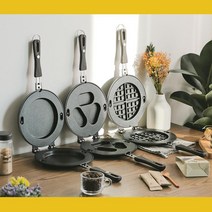 집쿡 요린이 간식만들기 원형 멀티 와플팬 빵굽기 메이커 팬케이크 홈카페