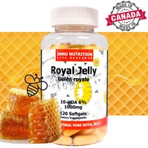 프리미엄 생로얄제리 1000mg 고함량 120캡슐 10HDA 로얄젤리 캐나다 직구, 1병, 120캡슐(4개월)