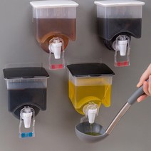 (색상랜덤) 소스 디스펜서 벽걸이 주방 요리 보관통, 1개