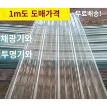 투명 지붕 슬레이트 판넬 패널 골판 렉산 지붕마감재, 1m 폭 93cm 두께 1.5mm(3개이상), 1개