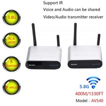 리모컨 만능리모콘 통합리모컨 8 채널 AV RCA 송신기 무선 오디오 비디오 및 수신기 IR 원격 제어 400M/1330FT, [02] Eu 플러그