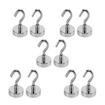 삼돌이잡화점 강력 고리자석 후크/다용도 후크 고정후크 마그네틱 자석 직경 10mm.12mm 16mm(10개입)+휴대폰 거치대, 16mm