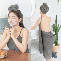송월 셋업 뱀부얀 3초 가운 세트 (파우치포함), 그레이 세트