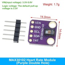 산소 농도 측정기 MH-ET 심박수 센서 모듈 Arduino 용 펄스 감지 혈액 산소 농도 테스트 MAX30102, 05 MAX30102 Purple