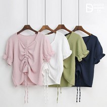 디자이어로즈 디자이어로즈 핏 여성 5부 반소매 프릴 블라우스 DT1210 (5595954)