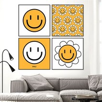 셀러허브 스마일 인테리어 캔버스 액자 14종 30호 72x72cm, 5번／캔버스액자(옆면검정)