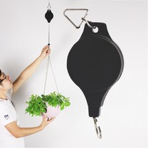 텔레스코픽 후크 길이 높이 조절 도르래 카페 커피숍 홈 거실 베란다 테라스 정원 플랜테리어 인테리어 꾸미기 데코 아이비 덩쿨 넝쿨 행잉 공중 식물 화분 걸이 고리 가드닝