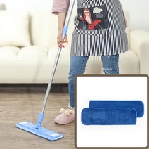 와이드극세사밀대 리필(2p) 바닥클린 걸레 가게바닥청소 대걸레 바닥청소, 1개