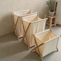 대나무 햄퍼 다용도 수납 빨래바구니, 대