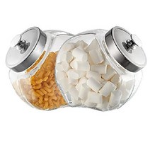 하이퍼스페이스 유리 항아리 쿠키 주방 용기 2개 세트(73OZ), 73온스