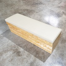 대성쇼파 수납 가능한 스툴 의자 3인용(1500mm), DS 252(아이보리)