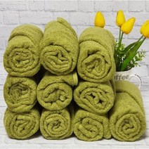 다주타올 마카롱무지 타올, 카키, 10개