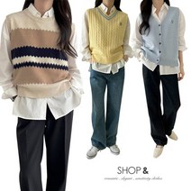 [KT알파쇼핑][무료배송]여성 화사한 봄 니트 조끼 모음
