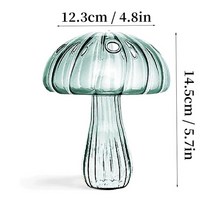 북유럽 버섯 유리 꽃병 크리 에이 티브 수경법 꽃병 아로마 테라피 병 데스크탑 공예 장식 거실 홈 오피스 장식, hga0012459-g