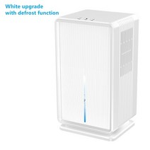제습기 해동 2in1 공기 청정기가있는 3000ml 대용량 홈 오피스 룸용 전문 수분, 해동이 있는 흰색, 미국 플러그