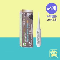 고양이 진드기 퇴치제 심장사상충 예방 바르는 외부기생충 방지제 필루 스팟온 1ml, 4개