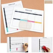 냉장고 부착 다이어트 식단 주간 플래너 위클리 화이트 보드 계획표 1주일