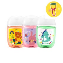 [본사직영]플루 플루 유아용 클린 손소독제 3종(애플1개+알로에1개+피치1개)+홀더 3개