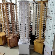 안경 진열대 스탠드 선글라스 진열장 전시대 매대 거치대 받침대 회전식 디스플레이 업소용, G. 화이트 6면 108쌍