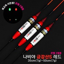 이화스포츠 요수 나비야 금강산S 레드 큰별 2점등 왕방울 전자찌 붕어 잉어 민물찌, 40cm(7g), 녹색, 1개
