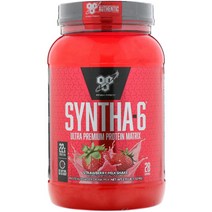 BSN 신타-6 단백질 파우더 드링크 믹스 딸기 밀크셰이크 2.91 lbs (1.32 kg) 2팩