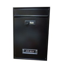 주택 무인 택배함 도난 원룸 보관함 전원주택 빌라, 블랙-더블 입력 포트 [메탈 비밀번호]