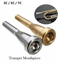 백파이프 지휘봉 1pc 트럼펫 마우스피스 전문 음악 악기 부품 3c 5c 7c 사이즈 핫 바흐 초보자 연습기 부품, 금 3c