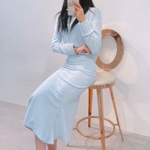 페일로맨스 자체제작 하늘색 타월지 치마 트레이닝 투피스 세트