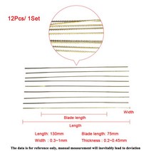 5/12Pc HSS 와이어 톱 블레이드 탄소 다이아몬드 커터 쥬얼리 금속 절단 지그 목공 핸드 크래프트 도구 스, 05 No.4_01 5 Pcs