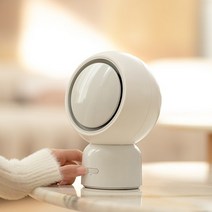Zeresi 저소음 가정용 팬 히터 PTC 서큘레이터형 냉 온풍기 회전 기능이, 블랙, 블랙