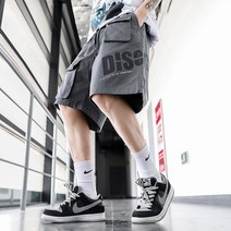 블라크12 남자 스트릿 힙합패션 카고밴딩 스카치 반바지 테크웨어 바지