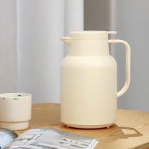 가정용 보온주전자 학생 보온주전자 대용량 보온주전자 유리안감 보온주전자, 흰색, 1.45L