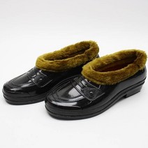 할머니 할아버지 털 고무신 방한화 겨울 신발 레트로