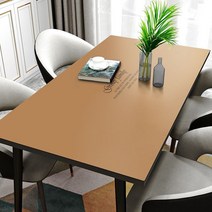 2인용 4인 6인용 방수 가죽 실리콘 테이블보 감성 식탁매트 미니 대형 사각 예쁜 식탁보 맞춤제작, 가로 75 길이 120cm, 브라운