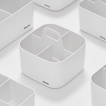 손잡이 마스킹 테이프 정리 레고 통 장난감 정리함 책장 바스켓 티백 보관함 박스 약 usb 화장대 트레이 포르타 약통 정돈 악세사리 다용도 사무실 책상 부품 칸막이 멀티 수납함, 핑크