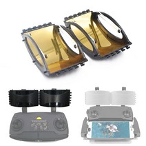 Mingjin 파라볼 릭 신호 부스터 범위 확장기 DJI Mini Pro 2 Spark Air 조종기와 호환되는 안테나, 검은 구리