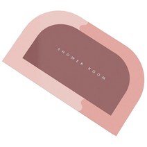 비 욕실 깔개 물 흡수성 규조류 진흙 목욕 매트 홈 샤워 매트 주방 욕실 욕조 용 매트 두꺼운 기계 세척, 규조 진흙 폴리에스터 섬유, 핑크 45X75cm