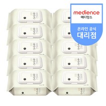 올곧은 휴대용 물티슈 엠보 캡형 (20매) 유아물티슈, 10팩, 20매입
