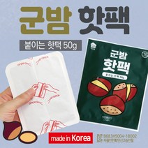 핫팩 파스형50 국산 손난로 붙이는 포켓형 KC인증 대용량 찜질팩 발열팩 흔드는, 군밤핫팩(파스형-50g)