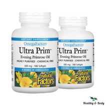 네추럴팩터스 울트라 프라임 이브닝 프림로즈 달맞이꽃 오일 500 mg 180소프트젤 2병