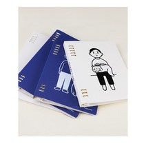 (국내배송) kokuyo 고쿠요 x 노리타케 A5 바인더 노트 흰색 청색, 1개