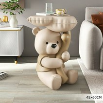 베어 곰 대형피규어 커피테이블 집들이선물 기념일 파티 동물 인테리어소품 새집, 브라운