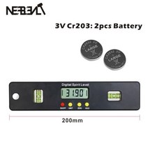 정밀 측정 디지털 각도기 확인 무선 경사계 철자 쇠자 수평 각도계 공구, 200 Battery included