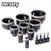 목공용 홀쏘 홀소 versery 1pc m14 스레드 건조 진공 납땜 다이아몬드 드릴링 코어 비트 세라믹 타일 구멍 톱 화강암 대리석 드릴 비트, 130mm
