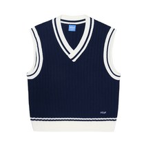 [국내 매장판] UCLA 배색 니트 베스트 [DK-BLUE]UYAVE20_A4 284422