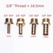 아연 알루미늄 각관 각파이프 조인트 4mm-12mm 황동 파이프 피팅 호스 바브 테일 1/8 "1/4" 1/2, 03 8mm Bard_02 1/4