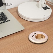 인채널 국산 빌트인 가구용 USB 충전콘센트 1구 책상 전선캡 60mm, E_빌콘1구/샴페인골드_BDA1CG, 1개