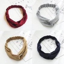 반하나쇼핑 면 골지 헤어밴드 꽈배기머리띠