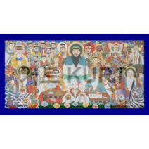 단군 종합 탱화 큐빅 대형 그림 만들기 비즈 diy 선물 장식 구슬자수 보석십자수 재료, 130x255cm 전체 원형 큐빅